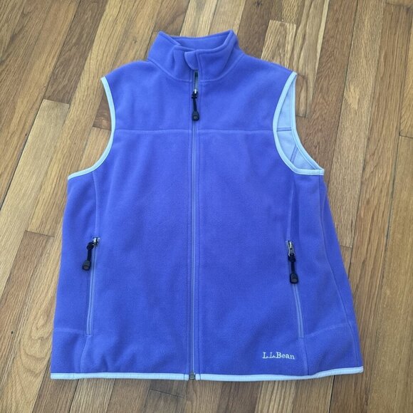 L.L. BEAN 0AFX5 Full Zip Fleece Vest Jacket Polartec Purple Women’s Size SM - Picture 1 of 7
